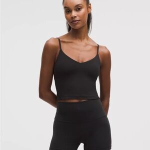 Black Spaghetti Strap Crop Top